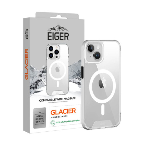 Eiger - iPhone 15 Plus Coque rigide GLACIER MagSafe Clair