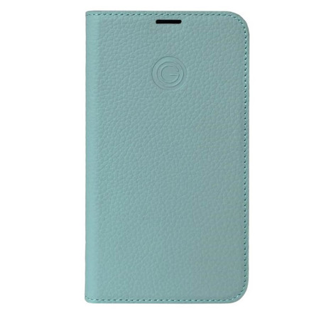 Mike Galeli -  iPhone 15 PRO Etui cuir MARC Turquoise