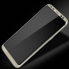 Protection écran verre trempé intégrale avec contour Samsung Galaxy S8 - Or