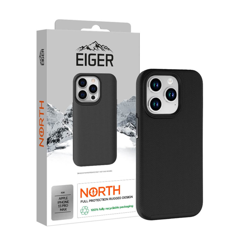 Eiger - iPhone 15 PRO MAX Coque rigide NORTH Case Noir