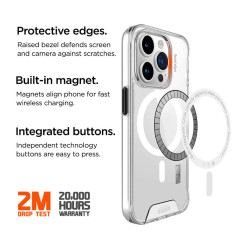 Eiger - iPhone 15 PRO MAX Coque rigide GLACIER MagSafe Transparente
