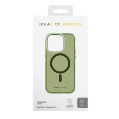 iDeal of Sweden - iPhone 14 PRO Coque Clear Case MagSafe Khaki (Verde)