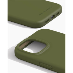 iDeal of Sweden - iPhone 15 Coque Silicone MagSafe Khaki (Green)