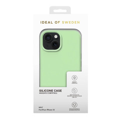 iDeal of Sweden - iPhone 15 Coque Silicone MagSafe Mint pic3