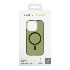 iDeal of Sweden - iPhone 15 PRO Coque Clear Case MagSafe Khaki (verde)