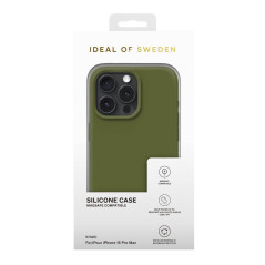 iDeal of Sweden - iPhone 15 PRO MAX Coque Silicone MagSafe Khaki pic1
