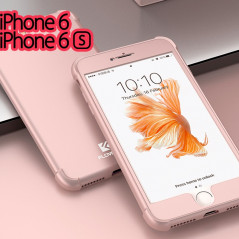 Coque FLOVEME 360° Protection angles renforcés Apple iPhone 6/6S Or Rose