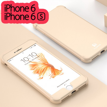 Coque FLOVEME 360° Protection angles renforcés Apple iPhone 6/6S Or