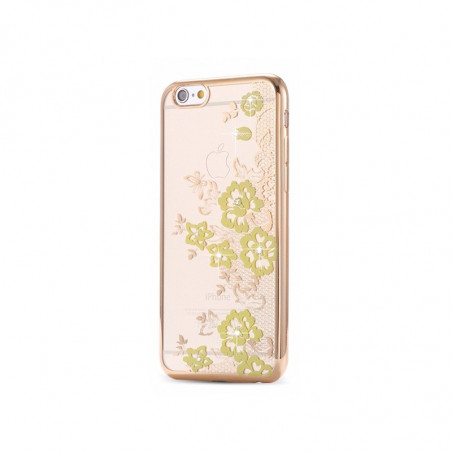 Coque silicone gel FLOWERS Apple iPhone 6/6S Plus Vert