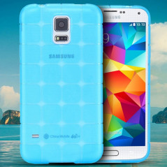 Coque Square Grid Samsung Galaxy S5 Bleu