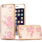 Coque silicone gel FLOWERS Apple iPhone 6/6S Plus Rose