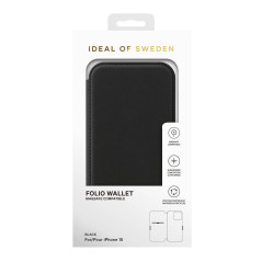 iDeal of Sweden - iPhone 15 Etui Folio Wallet Schwarz