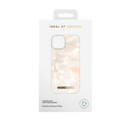 iDeal of Sweden - iPhone 15 Plus Coque Rose Pearl Marble