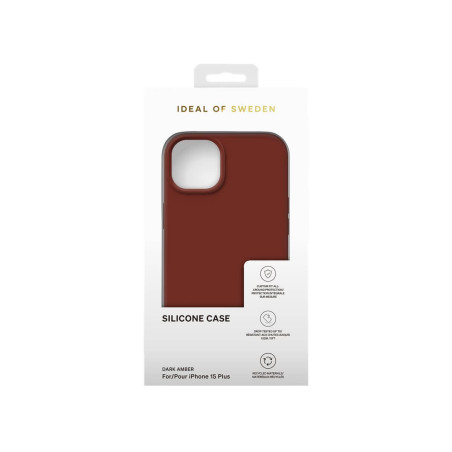 iDeal of Sweden - iPhone 15 Plus Coque Silicone Dark Amber