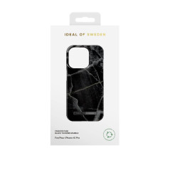 iDeal of Sweden - iPhone 15 PRO Coque Black Thunder Marble
