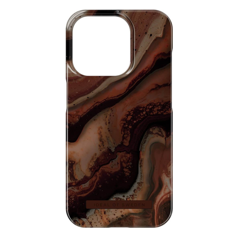 iDeal of Sweden - iPhone 15 PRO Coque Dark Amber Marble