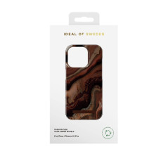 iDeal of Sweden - iPhone 15 PRO Coque Dark Amber Marble