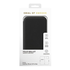 iDeal of Sweden - iPhone 15 PRO MAX Etui Folio Wallet Noir pic1