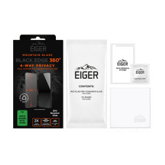 Eiger - iPhone 16/15/14 PRO Protection écran MOUNTAIN GLASS PRIVACY EDGE 360