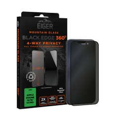 Eiger - iPhone 16/15/14 PRO Protection écran MOUNTAIN GLASS PRIVACY EDGE 360 pic1