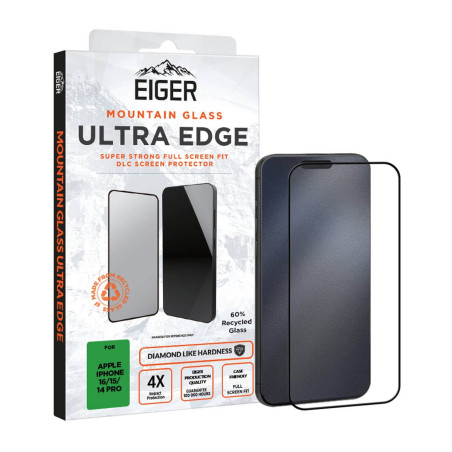 Eiger - iPhone 16/15/14 PRO Protection écran MOUNTAIN GLASS ULTRA EDGE pic1