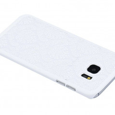 Coque rigide DAMASK FLORA Samsung Galaxy S7 Edge Blanc