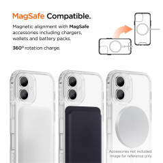 Eiger - iPhone 16 Coque souple ICE GRIP MagSafe Case Transparente