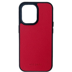 Mike Galeli -  iPhone 16 Plus Coque cuir MagSafe LUKA Rouge