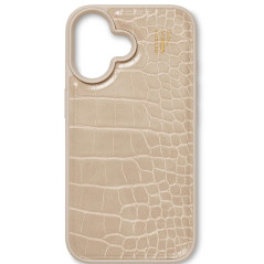 iDeal of Sweden - iPhone 16 Coque Vegan Leather MagSafe Warm Beige Croco