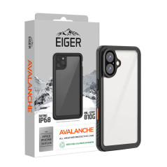 Eiger - iPhone 16 Plus Coque rigide AVALANCHE Noir