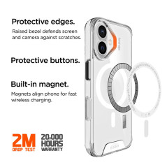 Eiger - iPhone 16 Plus Coque rigide GLACIER MagSafe Clair