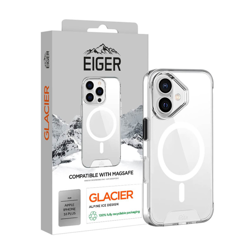 Eiger - iPhone 16 Plus Coque rigide GLACIER MagSafe Clair