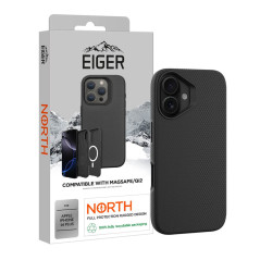 Eiger - iPhone 16 Plus Coque rigide NORTH Case MagSafe Noir