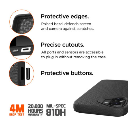 Eiger - iPhone 16 Plus Coque rigide NORTH Case MagSafe Noir