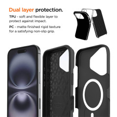 Eiger - iPhone 16 Plus Coque rigide NORTH Case MagSafe Nero