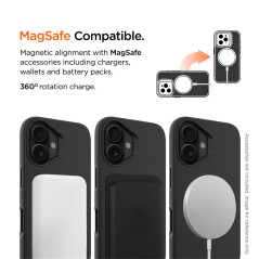 Eiger - iPhone 16 Plus Coque rigide NORTH Case MagSafe Schwarz