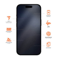 Eiger - iPhone 16 PRO Protection écran MOUNTAIN GLASS PRIVACY EDGE 360
