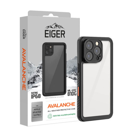 Eiger - iPhone 16 PRO Coque rigide AVALANCHE (EGCA00649) Noir