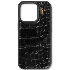 iDeal of Sweden - iPhone 16 PRO Coque Vegan Leather MagSafe Black Croco