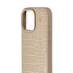 iDeal of Sweden - iPhone 16 PRO Coque Vegan Leather MagSafe Warm Beige Croco