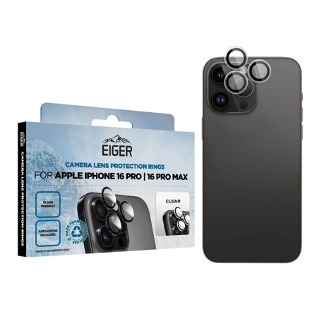 Eiger - iPhone 16 PRO/16 PRO MAX Protection camera Mountain Glass Lens Rings