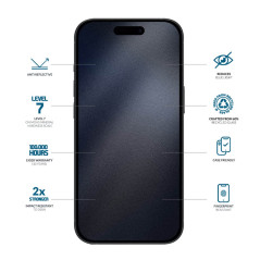 Eiger - iPhone 16 PRO MAX Protection écran MOUNTAIN GLASS BLUE EDGE
