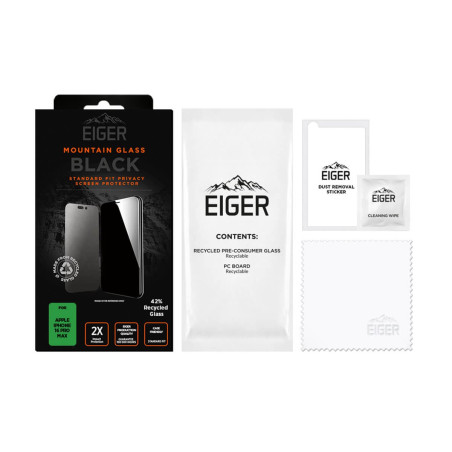 Eiger - iPhone 16 PRO MAX Protection écran MOUNTAIN GLASS PRIVACY