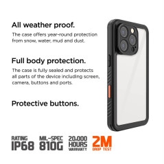 Eiger - iPhone 16 PRO MAX Coque rigide AVALANCHE Noir