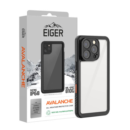 Eiger - iPhone 16 PRO MAX Coque rigide AVALANCHE Noir