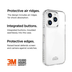 Eiger - iPhone 16 PRO MAX Coque souple ICE GRIP Case Clair