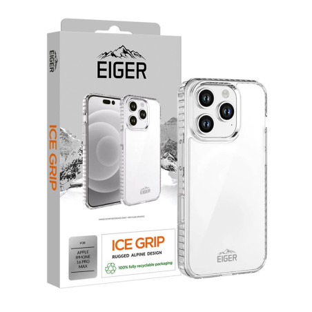 Eiger - iPhone 16 PRO MAX Coque souple ICE GRIP Case Clair