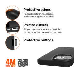 Eiger - iPhone 16 PRO MAX Coque rigide NORTH Case Noir