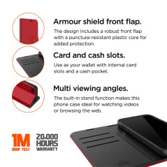 Eiger - iPhone 16 PRO MAX Etui Folio NORTH Rosso