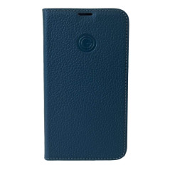 Mike Galeli -  iPhone 16 PRO MAX Etui cuir MARC Bleu (rain forest)